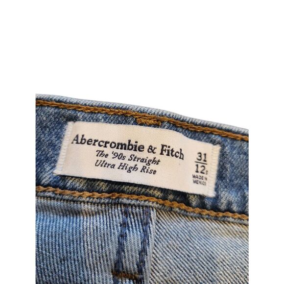 Abercrombie & Fitch Jeans Women's 31 Petite Short 90s Straight Ultra High Rise - Picture 2 of 5
